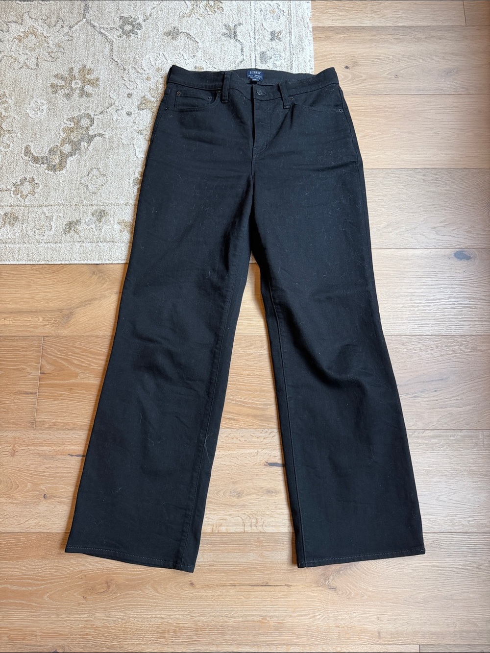 J. Crew Black Wide-Leg Jeans